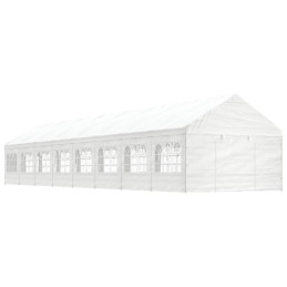Pavillon mit Dach Weiß...