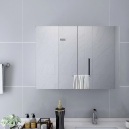 Bad-Spiegelschrank Weiß 80x15x60 cm MDF