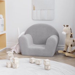 Kindersofa Hellgrau Weich...