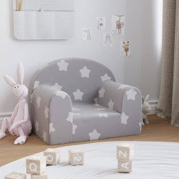 Kindersofa Hellgrau mit...