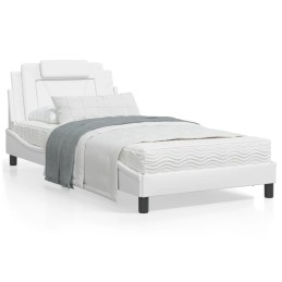 Bett mit Matratze Weiß...