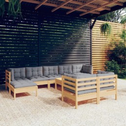 10-tlg. Garten-Lounge-Set...