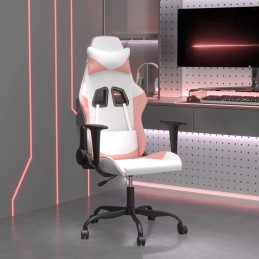 Gaming-Stuhl Weiß und Rosa...