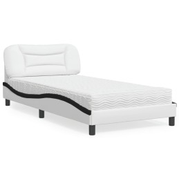 Bett mit Matratze Weiß und...