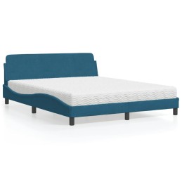 Bett mit Matratze Blau...