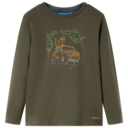 Kinder-Langarmshirt Khaki 128