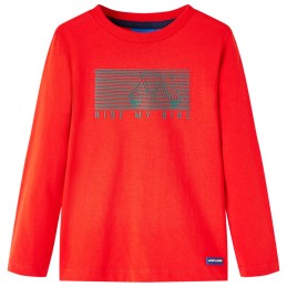 Kinder-Langarmshirt Rot 92