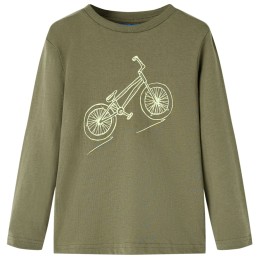 Kinder-Langarmshirt Khaki 140