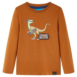 Kinder-Langarmshirt Cognac 104