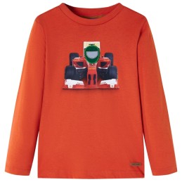 Kinder-Langarmshirt Orange 128