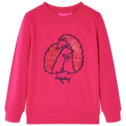 Kinder-Sweatshirt Knallrosa 92