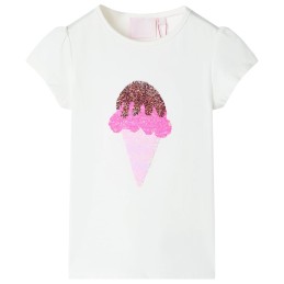 Kinder-T-Shirt Ecru 128