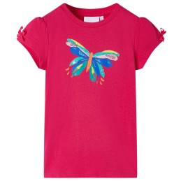 Kinder-T-Shirt Knallrosa 92