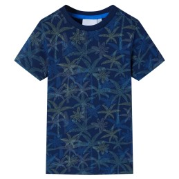 Kinder-T-Shirt Marineblau 116