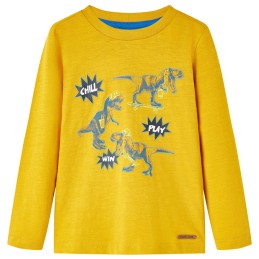 Kinder-Langarmshirt Ocker 128