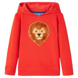 Kinder-Kapuzenpullover Rot 140