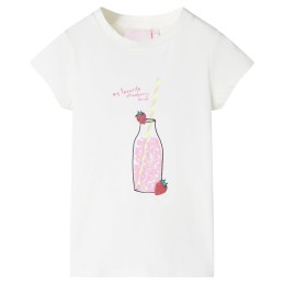 Kinder-T-Shirt Ecru 116