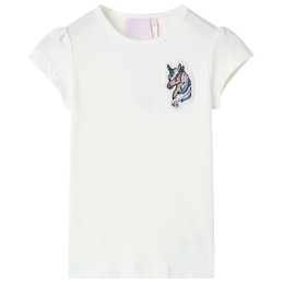 Kinder-T-Shirt Ecru 140