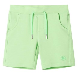 Kindershorts Fluo-Grün 128