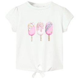 Kinder-T-Shirt Ecru 116