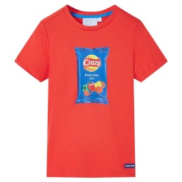 Kinder-Kurzarmshirt Rot 116