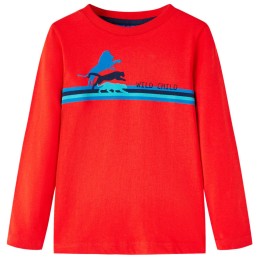 Kinder-Langarmshirt Rot 128