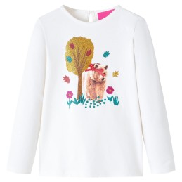 Kinder-Langarmshirt Ecru 116