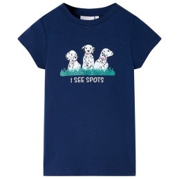 Kinder-T-Shirt Marineblau 128