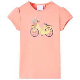 Kinder-T-Shirt Neonkoralle 128