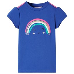 Kinder-T-Shirt Kobaltblau 92