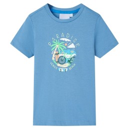 Kinder-T-Shirt Mittelblau 116