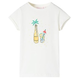 Kinder-T-Shirt Ecru 116