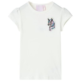 Kinder-T-Shirt Ecru 104