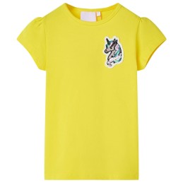 Kinder-T-Shirt Knallgelb 116