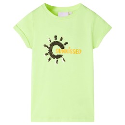 Kinder-T-Shirt Neongelb 128