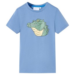 Kinder-T-Shirt Mittelblau 116