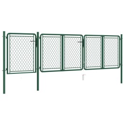 Gartentor Stahl 75x395 cm Grün