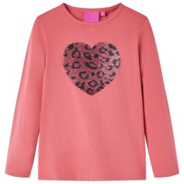 Kinder-Langarmshirt Altrosa...