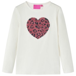 Kinder-Langarmshirt Ecru 140