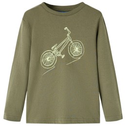 Kinder-Langarmshirt Khaki 116