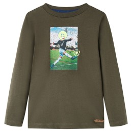 Kinder-Langarmshirt Khaki 116