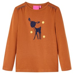 Kinder-Langarmshirt Cognac 104