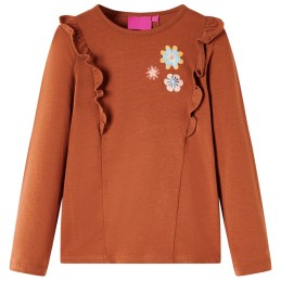 Kinder-Langarmshirt Cognac 128