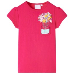 Kinder-T-Shirt Knallrosa 104