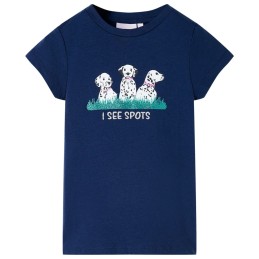 Kinder-T-Shirt Marineblau 92