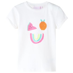 Kinder-T-Shirt Ecru 128