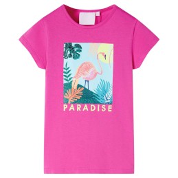 Kinder T-Shirt Dunkelrosa 116