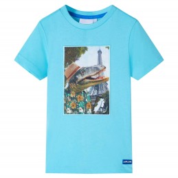 Kinder-T-Shirt Aquablau 140