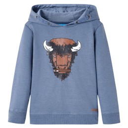 Kinder-Kapuzenpullover Blau...