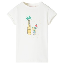 Kinder-T-Shirt Ecru 128